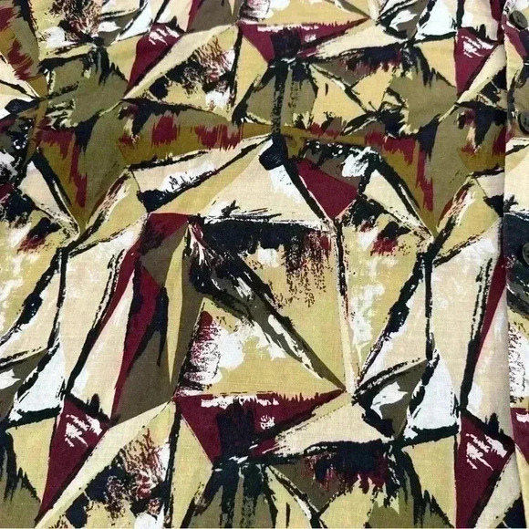 Stacy Adams SZ 5XL Mens Button Shirt Linen Blend Abstract Relaxed Casual Beach - Picture 8 of 8
